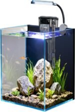 1.5 Gallon Fish Tank Starter Kits, Nano Glass Aquarium with Filter, Led Light for Aquascape DIY Small Betta Fish Tank - Image 2
