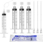 10 Pack 10ml Luer Lock Syringe with Cap and Soft Plastic Tube, Individually Wrapped, Suitable for Pet Feeding, Liquids Measuring Ink Dispensing - Image 2