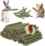 100PCS Timothy Hay Sticks for Rabbits Guinea Pigs Chinchillas Chew Treats, Natural Timothy Grass Molar Teeth Stick Bunny Chew Toys for Rabbits Chinchillas Guinea Pigs Hamsters Rodents - Image 2