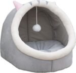 12.9 inch Semi-Enclosed All-Season Cat Bed, Removable and Washable Cat Beds for Indoor Cats, Comfortable Cat House for Cats to Play and Sleep in - Image 2
