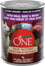 Purina ONE Classic Ground True Instinct Wet Dog Food, Beef & Bison - 368 g Can (12 Pack) - Image 3