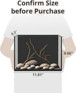 NICREW Nano Nature Aquarium Kit, 2.5 Gallon, Complete Version, Ultra-Clear Rimless Desktop Fish Tank with Filter, Light, Natural Gravel, River Rock and Starter Guide - Image 6