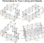 HOMIDEC Pet Playpen,Small Animal Cage DIY Wire Fence with Door for Indoor or Outdoor Use,Portable Yard Fence for Small Animal,Puppies,Kitties,Bunny,Guinea Pigs,Turtle,15 Panels, 48" x 24" x 16" - Image 5