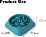 Fun Feeder Slow Bowl, Dog Slow Feeders Bowls Anti-Obesity&Choking&Overeating, Dog Puzzle Healthy Anti-Slip Lick Treat Bowls Dishes Maze Interactive Puzzle(Dark Green) - Image 3