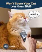 oneisall Quiet Cat Clippers for Matted & Long Hair, 2-Speed Cordless Pet Shaver Grooming Kit for Cats, Small Dogs & Animals (Blue) - Image 5