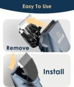 oneisall Quiet Cat Clippers for Matted & Long Hair, 2-Speed Cordless Pet Shaver Grooming Kit for Cats, Small Dogs & Animals (Blue) - Image 9