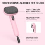 aumuca Cat Brush Dog Brush for Shedding, Cat Brushes for Long or Short Haired Cats, Dog Hair Brush Cat Grooming Brush Cat Comb Cat Deshedding Brush Easily Removes Mats, Tangles, and Loose Fur - Image 4