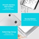 ZuHucpts Stainless Steel Cat Litter Box, Large Metal Litter Pan for Cats (20" Lx14 Wx6 H) - Image 4