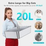 ZuHucpts Stainless Steel Cat Litter Box, Large Metal Litter Pan for Cats (20" Lx14 Wx6 H) - Image 6