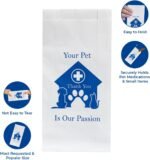 Pet Themed White Paper Prescription Bag W/Stock Logo "Your Pet Is Our Passion" — Veterinary Dog & Cat Print Paper Bags — Rx Vet Medical Pharmacy Bags, Made in USA — 100 Count, (Large, 5 X 2 X 10) - Image 3