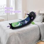 Mewaii Long Cat Plush Body Pillow, Cute Cat Plush Animals Kawaii Soft Plushies, Kitten Plush Pillow Doll Gift for Girls Boys (Devil Mint Cat 53 Inch) - Image 5