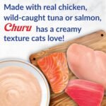 INABA Churu Cat Treats, Lickable, Squeezable Creamy Purée Cat Treat with Green Tea Extract & Taurine, 14 Grams Each Tube, 20 Tubes, Seafood Variety Box - Image 5