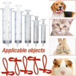 MDEOOSKY 11 Pack Tube Feeding Kit, Includes 5 Pack 8 FR Red Feeding Tubes & 5 Pack 5/10/20/30/60 ML Syringes & 1 Bulb Syringe for Puppy Kitten Lamb Goat Measuring Watering - Image 6