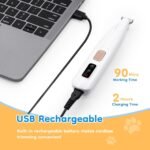 Mcbazel Cordless Dog Paw Trimmer with LED Light, Quiet Precision Pet Grooming Kit for Dogs and Cats, Electric Hair Clipper Pet Shaver for Paws, Face, Ears and Sensitive Areas - Image 6