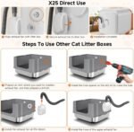 Self Cleaning Litter Box Exhaust Fan, Quiet Exhaust Fan for Cat Litter Box, Compatible with Multiple Litter Box Models, Easy to Install - Image 3