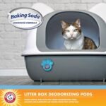 Arm & Hammer Cat Litter Box Deodorizing Pods, 2 Count, Fresh Breeze Scent, Blue Gel Paw-Shaped Adhesive Devices, 30 Days Odor Control - Image 3