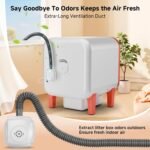 Self Cleaning Litter Box Exhaust Fan, Quiet Exhaust Fan for Cat Litter Box, Compatible with Multiple Litter Box Models, Easy to Install - Image 5