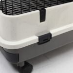 PawHut 28" H Guinea Pig Cage, 2-Level Rabbit Cage for Ferret, Chinchilla, Hedghog, Bunny, Small Animal Habitat with Wheels, Slide-Out Tray, Ramp, Black - Image 9