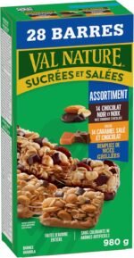 NATURE VALLEY - VALUE PACK - Dark Chocolate Nut and Salted Caramel Chocolate Chewy Nut Sweet and Salty Granola Bars Variety Pack, Pack of 28 Bars, 980 grams, Snack Bars, Made with Whole Grains - Image 8
