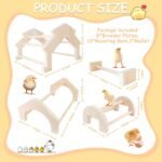 4PCs Shelves & Small Mallet - Chicken Coop Accessories Kit with Roosting Bar Perch, Sturdy Jungle Gym, Toys for Hens & Baby Chicks - Image 3