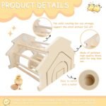 4PCs Shelves & Small Mallet - Chicken Coop Accessories Kit with Roosting Bar Perch, Sturdy Jungle Gym, Toys for Hens & Baby Chicks - Image 4