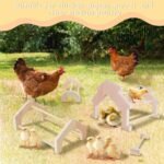4PCs Shelves & Small Mallet - Chicken Coop Accessories Kit with Roosting Bar Perch, Sturdy Jungle Gym, Toys for Hens & Baby Chicks - Image 5