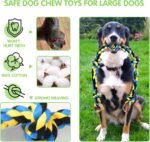 Large Tough Chew Toys for Aggressive Chewers Large Breed,Heavy Duty Dental Rope Toys Kit for Medium Dogs,5 Knots Indestructible Cotton Puppy Teething Chew Tug Toy Set of 9 - Image 3