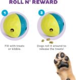 Outward Hound by Nina Ottosson Treat Tumble Interactive Puzzle Ball Dog Toy, Level 1 Beginner, Blue, Small - Image 5