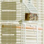 Basic Bird Cage, 24.8inch Parrot Cage (24.8" x 14.6" x 11"),Bird Cage with 1 Ladder, 1 Horizontal Bar, 2 Feeders, and 1 Swing - Image 7
