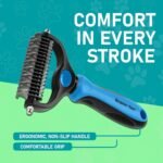 Maxpower Planet Pet Grooming Brush - Double Sided Shedding, Dematting (A1 Blue, Large) - Image 8