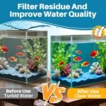 Aquarium Filter Pad - Aquarium Filter Media, Aquarium Filter Floss,39.4 x 11.8in Filter Pad, Filter Floss for Fish Tank, Aquarium, Ponds,Garden?Saltwater, Fershwater,Plant, Trutle(White) - Image 4