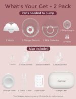 Momcozy M5 Smart App Control Hands Free Breast Pump, Double Wearable Breast Pump of Baby Mouth Double-Sealed Flange with 3 Modes & 9 Levels, Electric Pump Portable - 24mm, 2 Pack, Cozy Red - Image 10