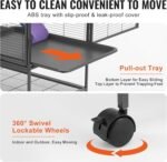 VEVOR 36" Rolling Metal Ferret Cage, Large 2-Tier Critter Nation Cage, Small Animal Cage with Ramps & Tray, Easy to Set up for Pet Rats, Hamster, Guinea Pig, Chinchilla, Squirrel, Hedgehogs, Bunny - Image 6