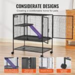 VEVOR 36" Rolling Metal Ferret Cage, Large 2-Tier Critter Nation Cage, Small Animal Cage with Ramps & Tray, Easy to Set up for Pet Rats, Hamster, Guinea Pig, Chinchilla, Squirrel, Hedgehogs, Bunny - Image 7