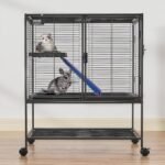 VEVOR 36" Rolling Metal Ferret Cage, Large 2-Tier Critter Nation Cage, Small Animal Cage with Ramps & Tray, Easy to Set up for Pet Rats, Hamster, Guinea Pig, Chinchilla, Squirrel, Hedgehogs, Bunny - Image 9