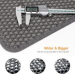 Conlun Cat Litter Mat, Litter Box Mat Honeycomb Double Layer, Urine Waterproof, Easier to Clean Non-Slip Kitty Litter Mat,Gray,58 x 42 cm - Image 4