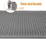 Conlun Cat Litter Mat, Litter Box Mat Honeycomb Double Layer, Urine Waterproof, Easier to Clean Non-Slip Kitty Litter Mat,Gray,58 x 42 cm - Image 5