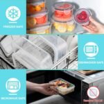 50-Piece Food Storage Containers Set (25-Pack) - Includes 2x JUMBO 2.5L (84oz) & 2x 1.5L Large Bins, Airtight Plastic Meal Prep Lunch Boxes with Lids, Microwave/Freezer Safe, BPA Free - Image 4