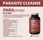 Natra PARA purge Parasite Cleanse Dewormer for Humans & Adults - Natural 8 Ingredients - Black Walnut Hull & Clove - Helps Expel Intestinal Worms - 60 V-Capsules - Image 3