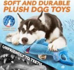 LEGEND SANDY Dog Toys for Aggressive Chewers, Large Dog Toys to Keep Them Busy, Interactive Squeaky Pet Toys, Tug of War, Crinkle Blue Shark - Image 5