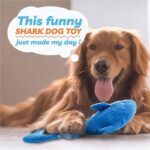 LEGEND SANDY Dog Toys for Aggressive Chewers, Large Dog Toys to Keep Them Busy, Interactive Squeaky Pet Toys, Tug of War, Crinkle Blue Shark - Image 7