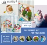 22 Packs Bird Parakeet Cockatiel Toys,Parrot Swing Chewing Hanging Toy with Safe Bells,Bird cage Colorful Climbing Standing Rope Natural Wood Ladder Bungee Toys - Image 7