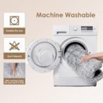 EHEYCIGA Calming Dog Crate Bed XL Extra Large, Washable Anti Anxiety Dog Pet Bed, Fluffy Dog Pillow Mat with Anti-Slip Bottom, Grey, 41.3"x27.5"x3.5" - Image 7