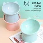 3PCS Cat Bowls, kangnuoxue Elevated Cat Feeding Bowls with 15° Tilted Raised Feeder, Raised Cat Bowl Anti Vomit Cat Food Bowl Cat Feeding Bowls Neck Protective Bowl - Image 7