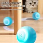Intelligent Interactive Cat Toys Ball with LED Lights, Cat Toys, Automatic Moving Rolling Ball for Indoor Cats, Cat Companion Toy (Blue) - Image 3