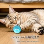 Intelligent Interactive Cat Toys Ball with LED Lights, Cat Toys, Automatic Moving Rolling Ball for Indoor Cats, Cat Companion Toy (Blue) - Image 6