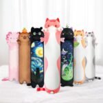 Mewaii Long Cat Plush Body Pillow, Cute Cat Plush Animals Kawaii Soft Plushies, Kitten Plush Pillow Doll Gift for Girls Boys (Pink Cat 20 Inch) - Image 8