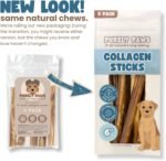 Natural Beef Collagen Sticks for Dogs – Long-Lasting Rawhide-Free Dog Chews – High Protein Treat with Glucosamine & Chondroitin – Canadian Company (6", 5 Count) - Image 3
