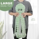 Prime Pets Dog Toys for Large Dogs, 27” Extra Large Plush Octopus Dog Toy, Crinkle Squeaky Dog Toy for Small Medium Large Breeds, Interactive Stuffed Chew Toys to Keep Them Busy, Green - Image 3