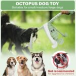 Prime Pets Dog Toys for Large Dogs, 27” Extra Large Plush Octopus Dog Toy, Crinkle Squeaky Dog Toy for Small Medium Large Breeds, Interactive Stuffed Chew Toys to Keep Them Busy, Green - Image 6